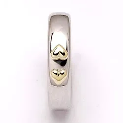 Vigselsring i silver och vanl. guld