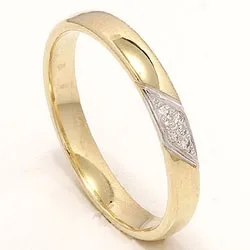 Kollektionsprov ring i 14 karat guld- och vitguld 0,032 ct