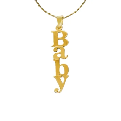 Halskjede med namn hängen i 14 karat guld