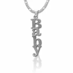 Namnhalsband med hänge i silver