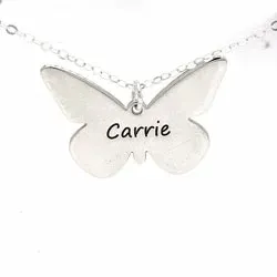 Silver Namnhalsband med hänge i silver