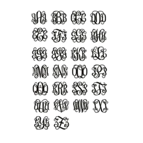 initial Namnhalsband med hänge i silver