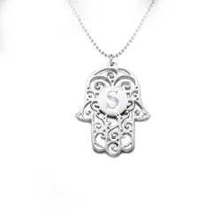 Hamsas hand namnsmycken i silver