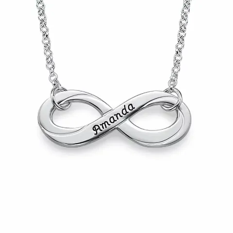 Infinity Namnhalsband med hänge i silver