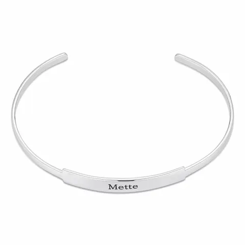 namn armband i silver