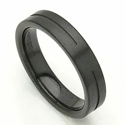 Vigselsring i svart stål