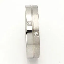 Vigselsring i silver 0,028 ct