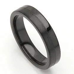 Vigselsring i svart stål