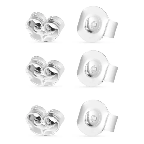 3 par ploppar i silver