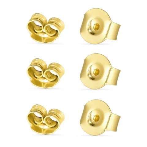 3 par ploppar i förgyllt silver