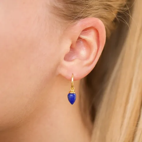 lapis lazuli örhängen i förgyllt silver - Loom Stones