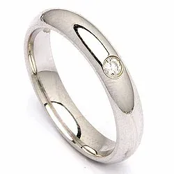 Vigselsring i silver 0,05 ct