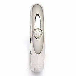 Vigselsring i silver 0,05 ct