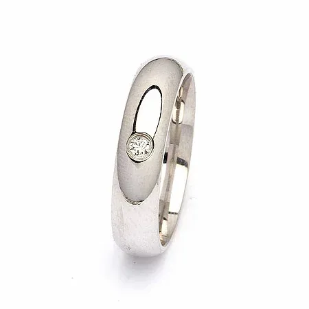 Vigselsring i silver 0,05 ct