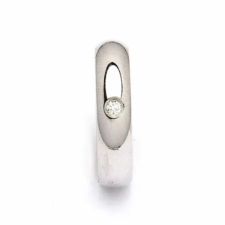 Vigselsring i silver 0,05 ct