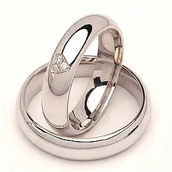 Vigselsringar i silver 0,03 ct