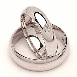 Vigselsringar i silver 0,03 ct