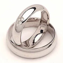 Vigselsringar i silver 0,03 ct