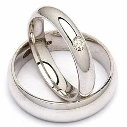Vigselsringar i silver 0,05 ct