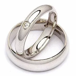 Vigselsringar i silver 0,05 ct
