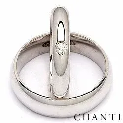 Vigselsringar i silver 0,05 ct
