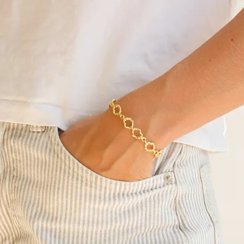 armband i förgylld mässing
