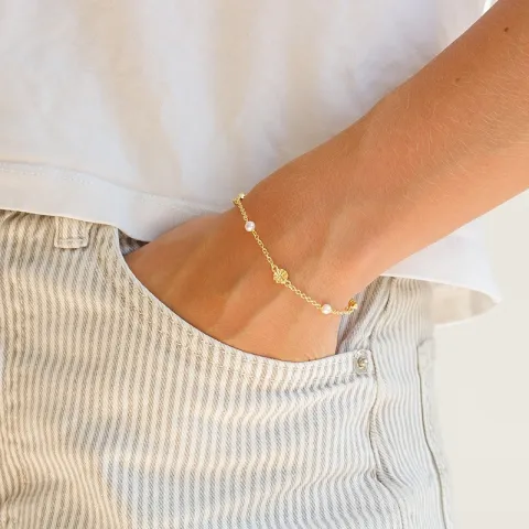 armband i förgylld mässing