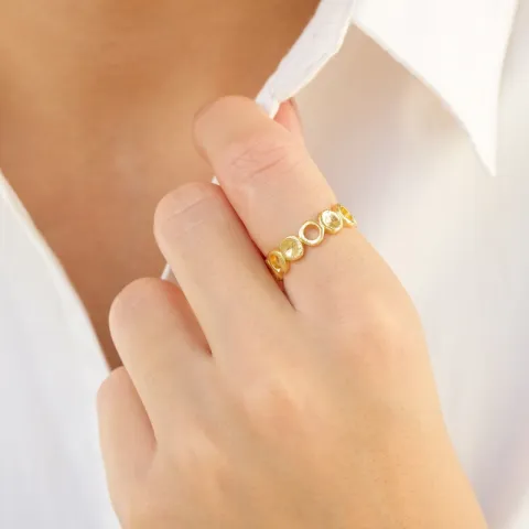 rund ring i förgylld mässing - Eliné