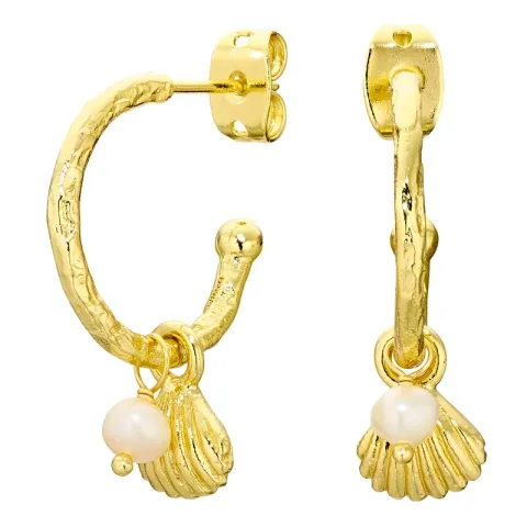 pärla halvcreol i förgylld mässing - Eliné