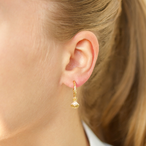 pärla halvcreol i förgylld mässing - Eliné