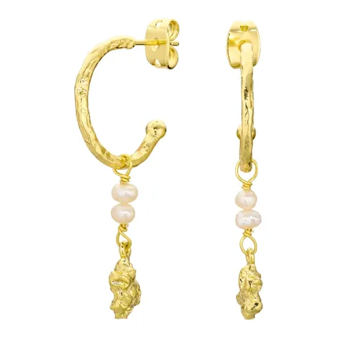 pärla halvcreol i förgylld mässing - Eliné