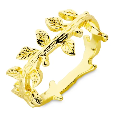 blad ring i förgylld mässing - Eliné