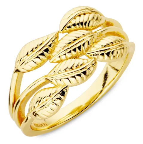 blad ring i förgylld mässing - Eliné