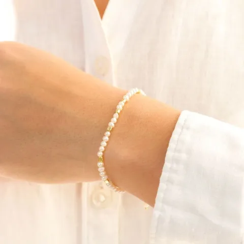 pärla armband i förgylld mässing - Eliné