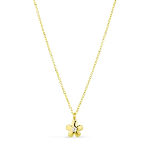 blommor halsband i förgylld mässing - Eliné