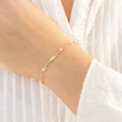 multifärgat armband i förgylld mässing - Eliné