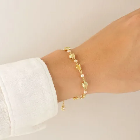 pärla armband i förgylld mässing - Eliné