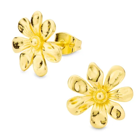 blommor örhängen i förgylld mässing - Eliné