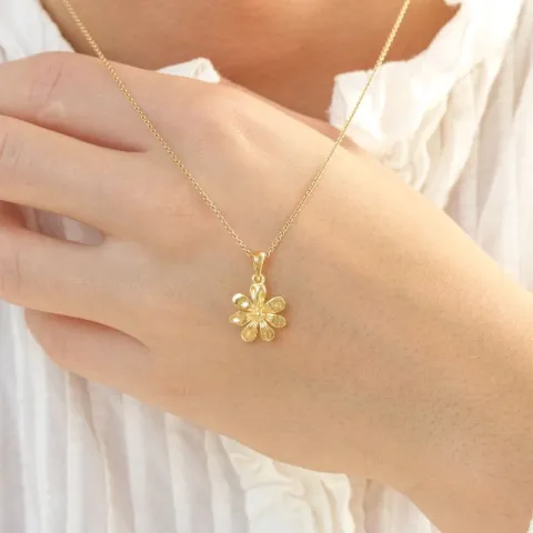 blommor hängen i förgylld mässing - Eliné