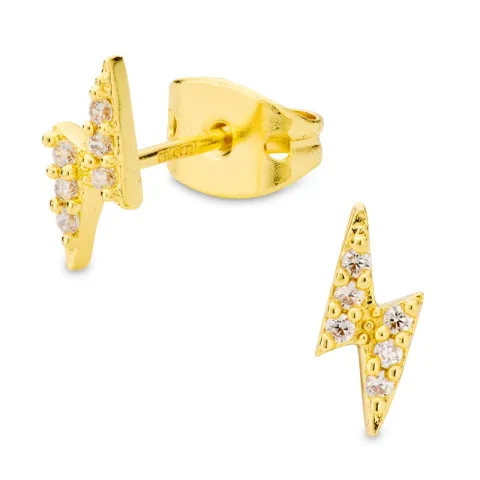 blixt örhängen i förgylld mässing - Eliné