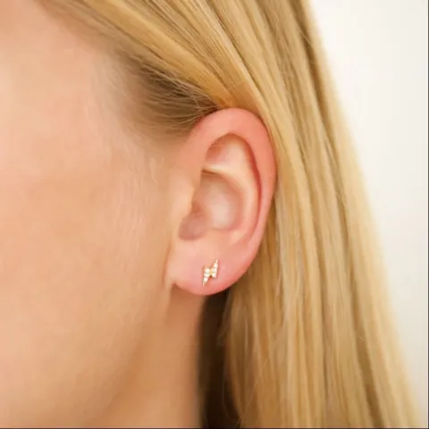 blixt örhängen i förgylld mässing - Eliné