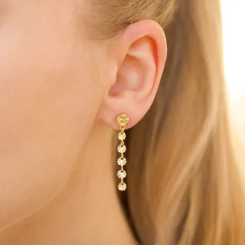 långa örhängen i förgylld mässing - Eliné