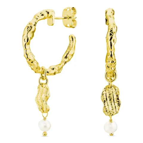 pärla halvcreol i förgylld mässing - Eliné