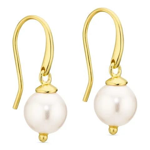 pärla örhängen i förgylld mässing - Eliné