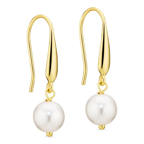 pärla örhängen i förgylld mässing - Eliné