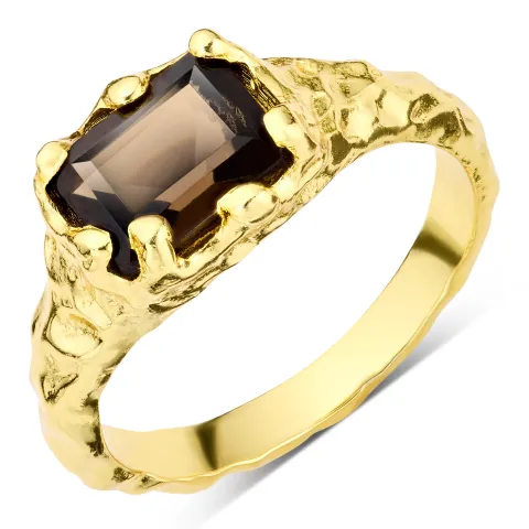 kvarts ring i förgylld mässing - Eliné