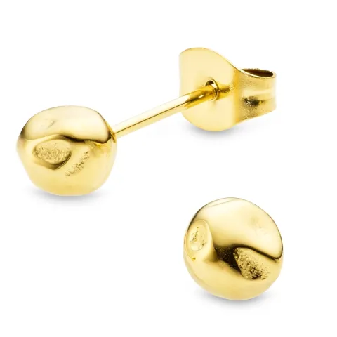 5 mm vattentät örhängestift i förgyllt stål - OCEANA