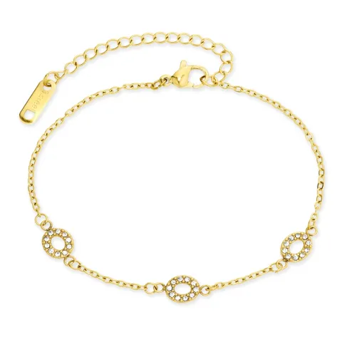 vattentät zirkon armband i förgyllt stål - OCEANA