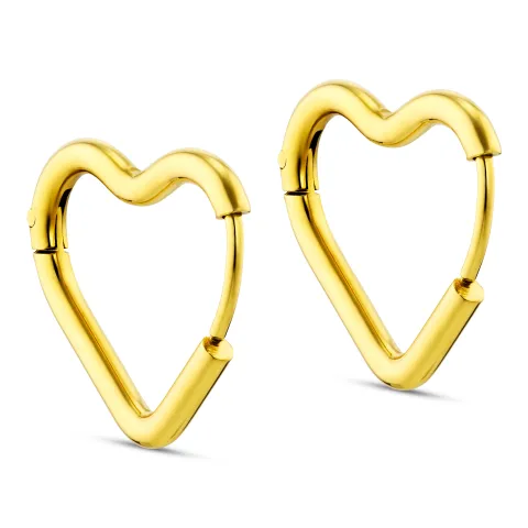 vattentät hjärta creol i förgyllt stål - OCEANA