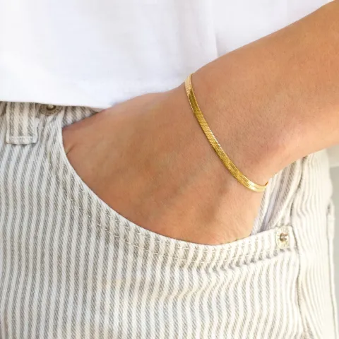 vattentät armband i förgyllt stål  x 3,0 mm  - OCEANA